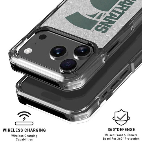 Michigan State University Spartans Half Logo iPhone 18 Pro Clear Case