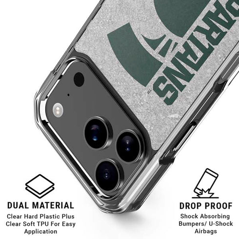 Michigan State University Spartans Half Logo iPhone 18 Pro Clear Case
