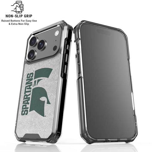 Michigan State University Spartans Half Logo iPhone 18 Pro Clear Case