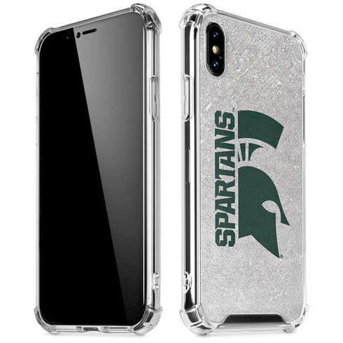 Michigan State University Spartans Half Logo iPhone X/XS Clear Case