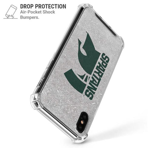 Michigan State University Spartans Half Logo iPhone X/XS Clear Case
