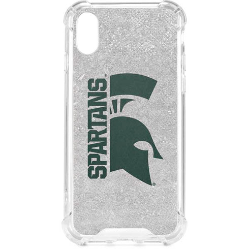 Michigan State University Spartans Half Logo iPhone XS Clear Case