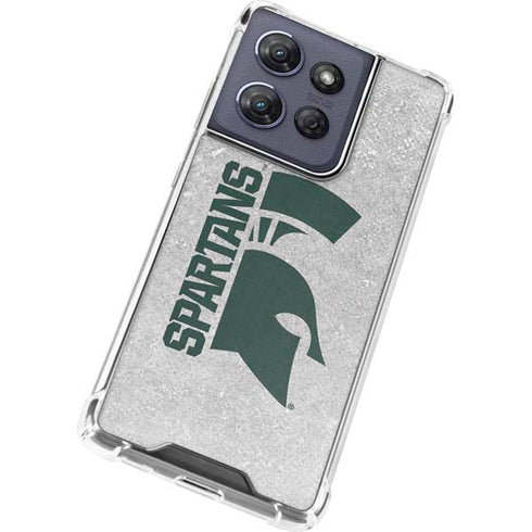 Michigan State University Spartans Half Logo Moto G 5G (2025) Clear Case