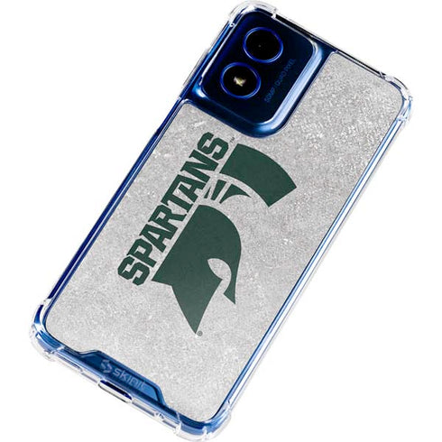 Michigan State University Spartans Half Logo Moto G 5G (2024) Clear Case
