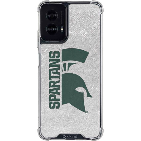 Michigan State University Spartans Half Logo Moto G Power 5G (2024) Clear Case