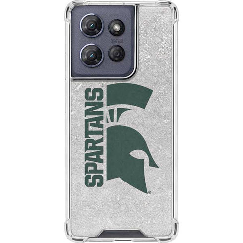 Michigan State University Spartans Half Logo Moto G Power 5G (2025) Clear Case