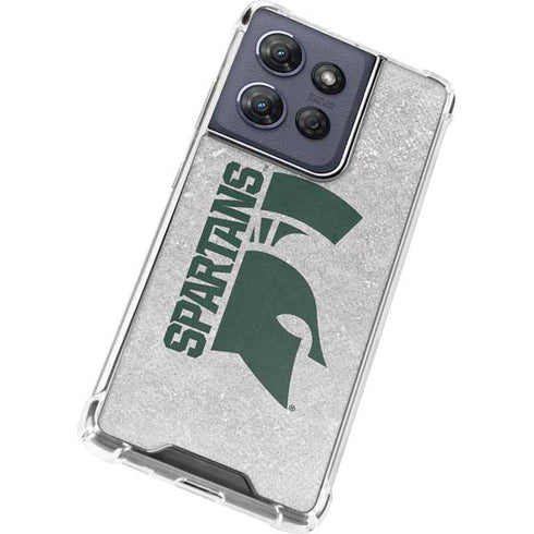 Michigan State University Spartans Half Logo Moto G Power 5G (2025) Clear Case