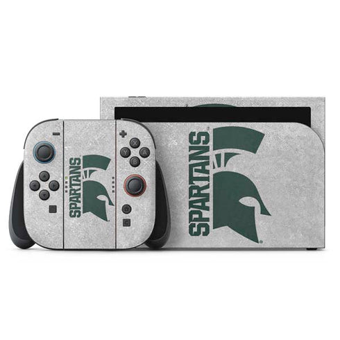 Michigan State University Spartans Half Logo Nintendo Skins