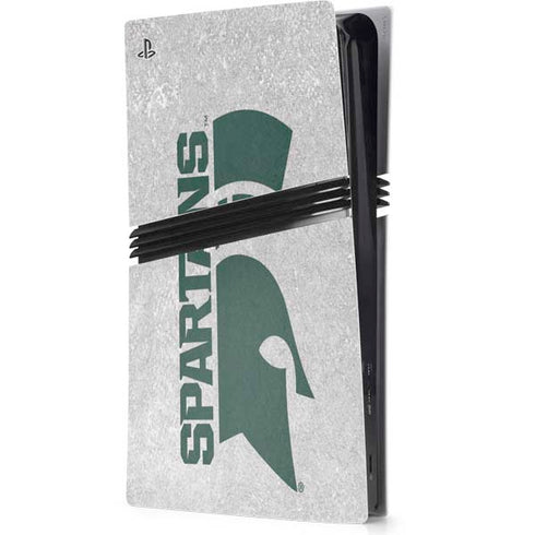 Michigan State University Spartans Half Logo PS5 Pro Console Skin