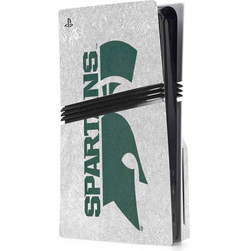Michigan State University Spartans Half Logo PS5 Pro Disk Console Skin