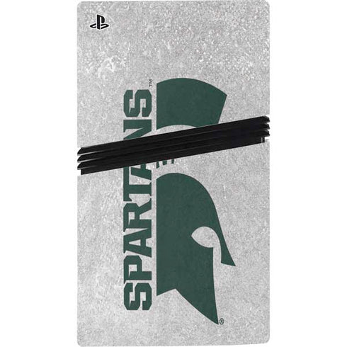 Michigan State University Spartans Half Logo PS5 Pro Disk Console Skin