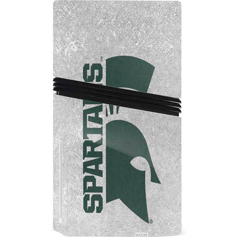Michigan State University Spartans Half Logo PS5 Pro Disk Console Skin