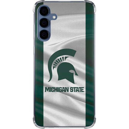 Michigan State University Spartans Jersey Galaxy A35 5G Clear Case