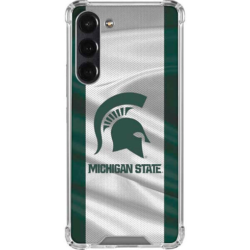 Michigan State University Spartans Jersey Galaxy S24 FE Clear Case