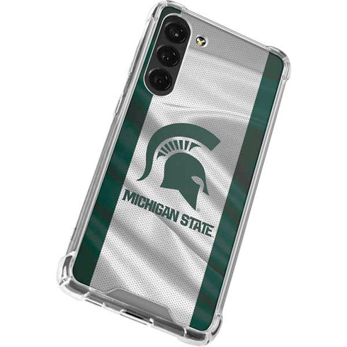 Michigan State University Spartans Jersey Galaxy S24 FE Clear Case
