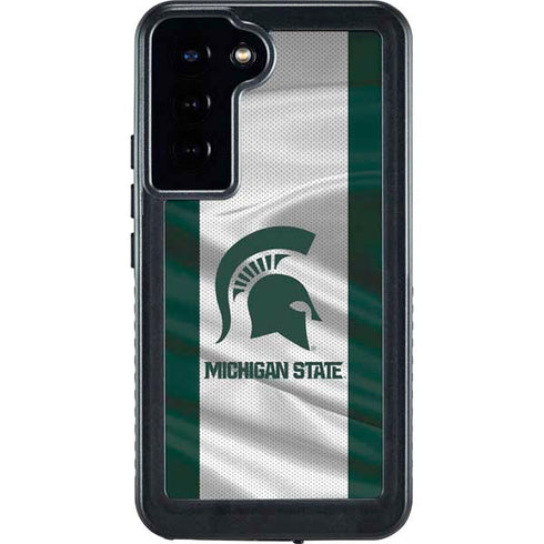 Michigan State University Spartans Jersey Galaxy S24 Plus Waterproof Case