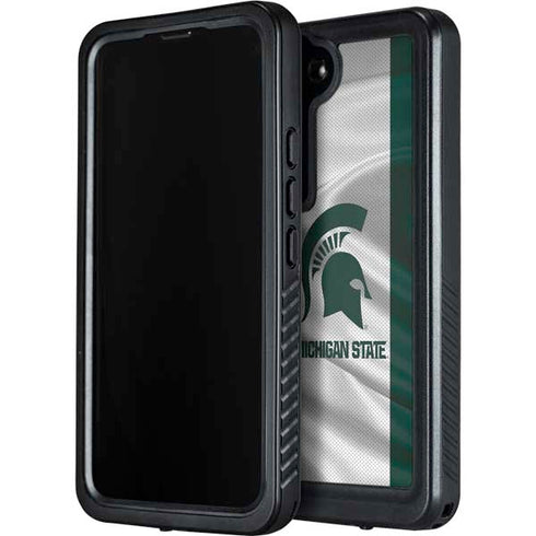 Michigan State University Spartans Jersey Galaxy S24 Plus Waterproof Case
