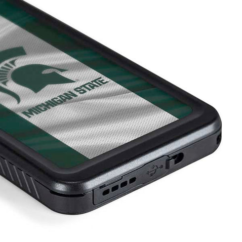 Michigan State University Spartans Jersey Galaxy S24 Plus Waterproof Case