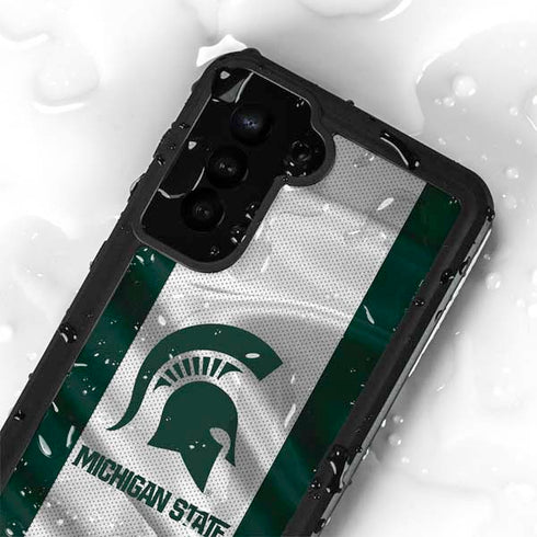 Michigan State University Spartans Jersey Galaxy S24 Plus Waterproof Case