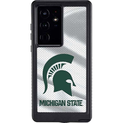 Michigan State University Spartans Jersey Galaxy S24 Ultra Waterproof Case