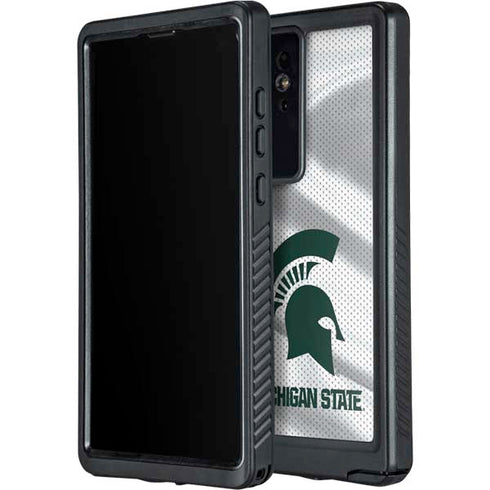 Michigan State University Spartans Jersey Galaxy S24 Ultra Waterproof Case