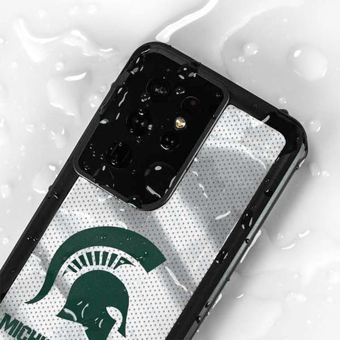 Michigan State University Spartans Jersey Galaxy S24 Ultra Waterproof Case
