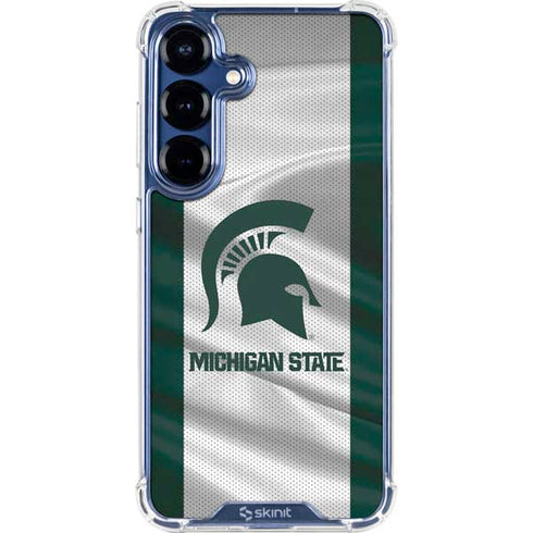 Michigan State University Spartans Jersey Galaxy S25 Plus Clear Case