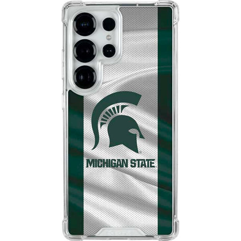 Michigan State University Spartans Jersey Galaxy S25 Ultra Clear Case