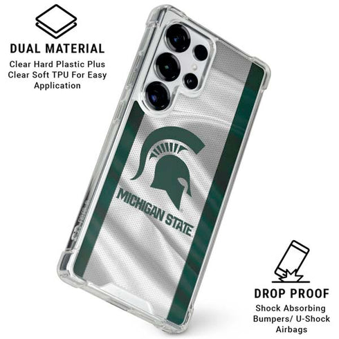 Michigan State University Spartans Jersey Galaxy S25 Ultra Clear Case