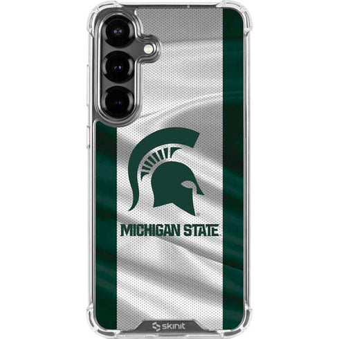 Michigan State University Spartans Jersey Galaxy S26 Clear Case