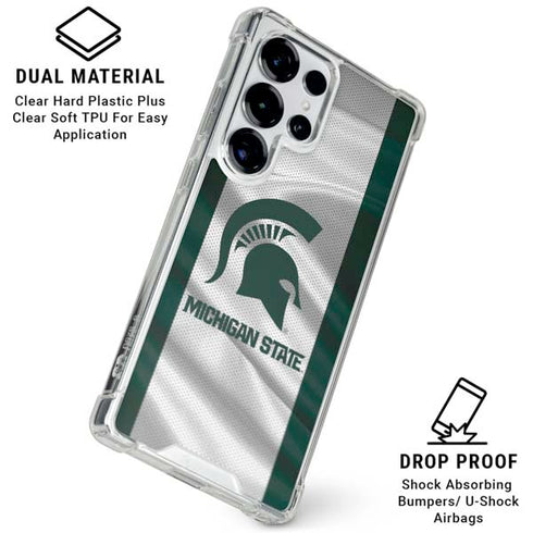 Michigan State University Spartans Jersey Galaxy S26 Ultra Clear Case