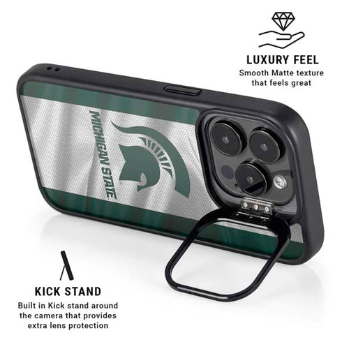 Michigan State University Spartans Jersey iPhone 14 Pro Kickstand Case