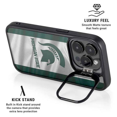 Michigan State University Spartans Jersey iPhone 14 Pro Max Kickstand Case