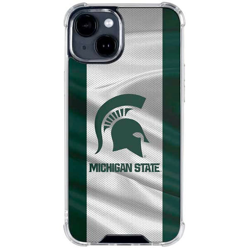 Michigan State University Spartans Jersey iPhone 15 Clear Case