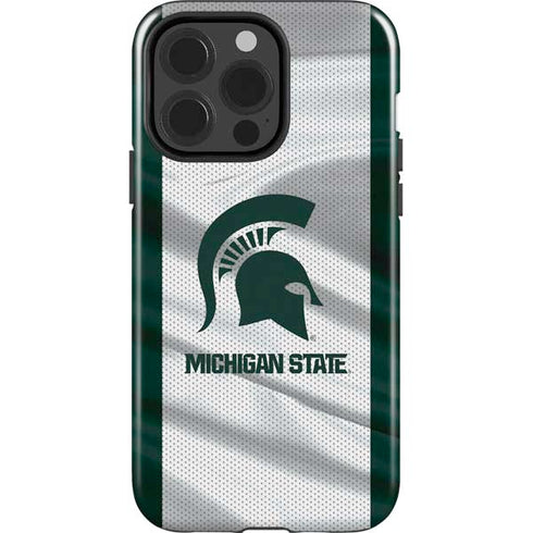 Michigan State University Spartans Jersey iPhone 15 Pro Impact Case