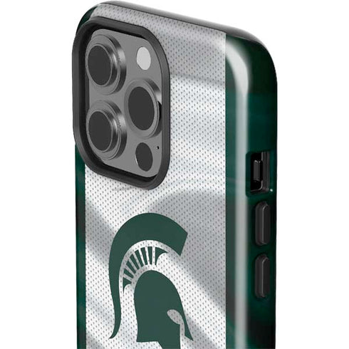 Michigan State University Spartans Jersey iPhone 15 Pro Impact Case