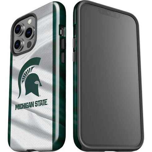 Michigan State University Spartans Jersey iPhone 15 Pro Impact Case