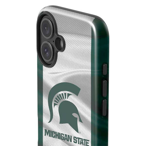 Michigan State University Spartans Jersey iPhone 16 Impact Case