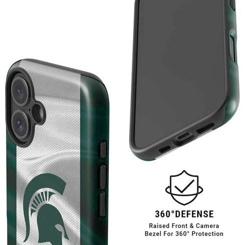 Michigan State University Spartans Jersey iPhone 16 Magsafe Impact Case