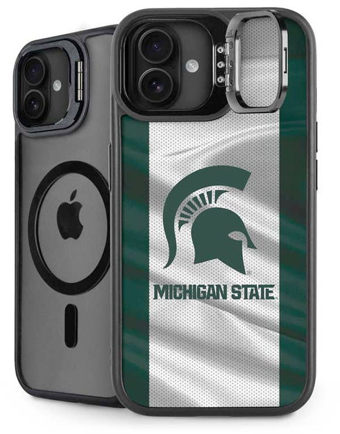 Michigan State University Spartans Jersey iPhone 16 Plus Kickstand Case