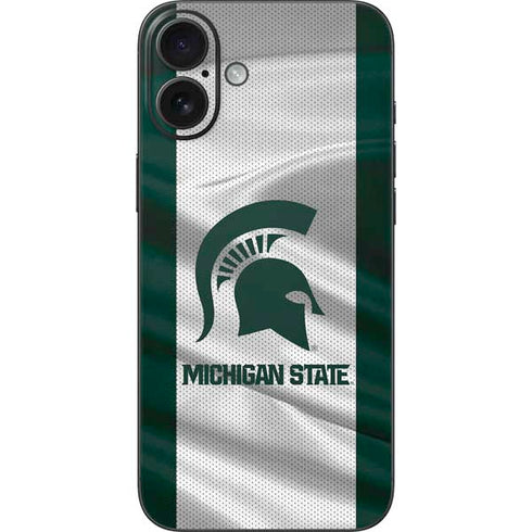 Michigan State University Spartans Jersey iPhone 16 Plus Skin