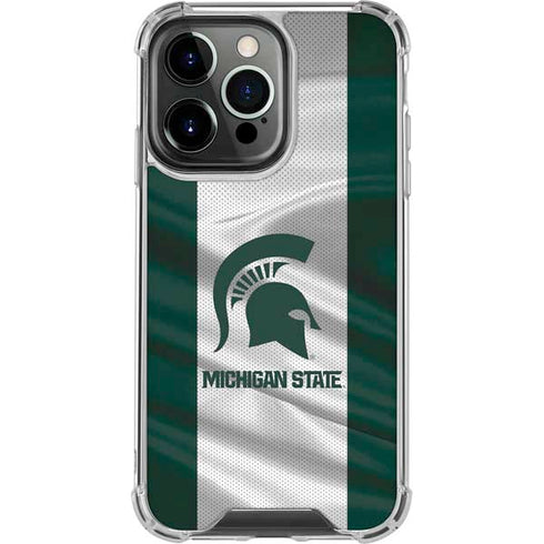 Michigan State University Spartans Jersey iPhone 16 Pro Clear Case