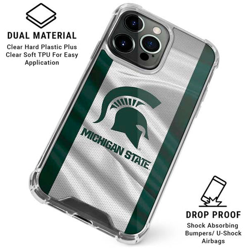 Michigan State University Spartans Jersey iPhone 16 Pro Clear Case