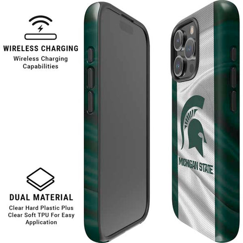 Michigan State University Spartans Jersey iPhone 16 Pro Magsafe Impact Case