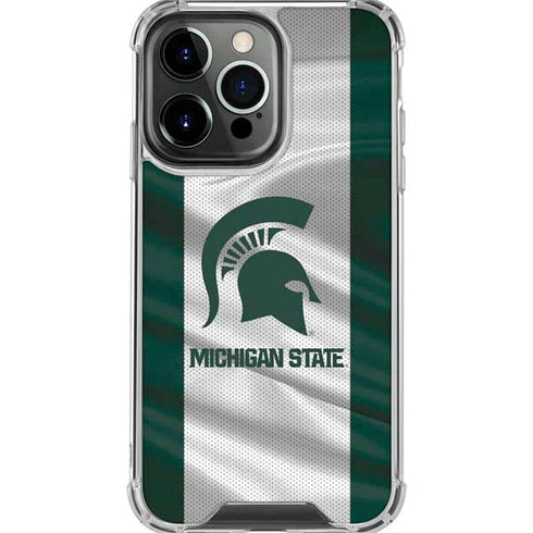 Michigan State University Spartans Jersey iPhone 16 Pro Max Clear Case