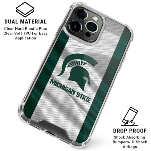 Michigan State University Spartans Jersey iPhone 16 Pro Max Clear Case