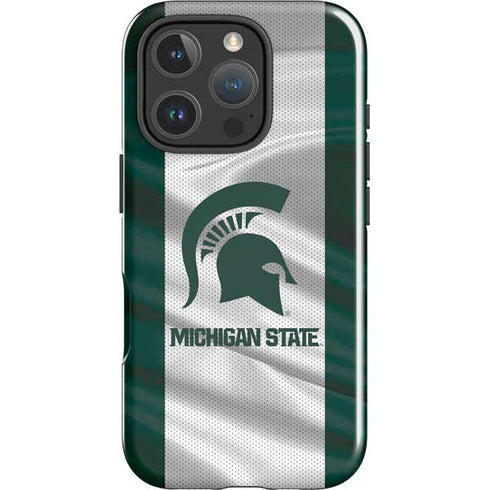 Michigan State University Spartans Jersey iPhone 16 Pro Max Impact Case