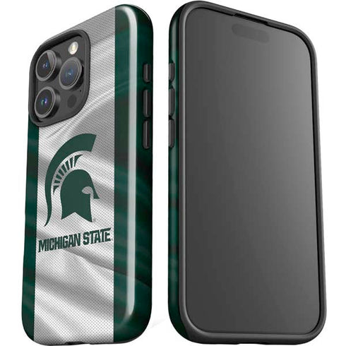 Michigan State University Spartans Jersey iPhone 16 Pro Max Impact Case