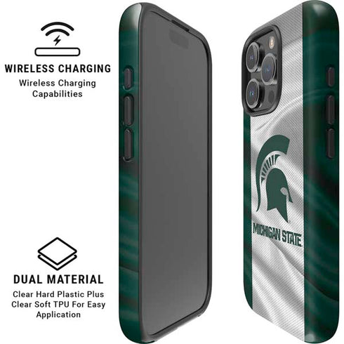 Michigan State University Spartans Jersey iPhone 16 Pro Max Magsafe Impact Case