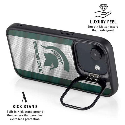 Michigan State University Spartans Jersey iPhone 16e Kickstand Case